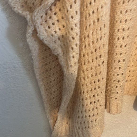 Cream Open-Knit Women's Sweater - Picture 2 of 3